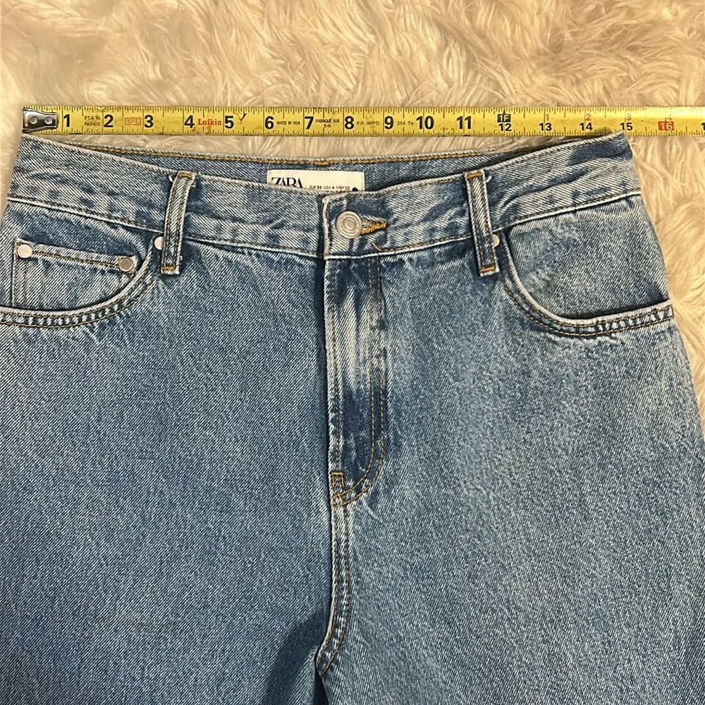 Zara Blue Wide Leg High Waisted Jeans Classic‎ Denim Women’s Size 4
